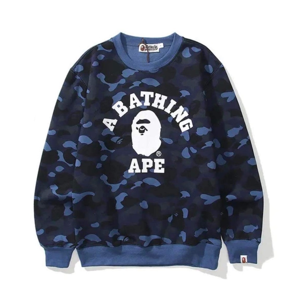A Bathing Ape Blue Camo Sweater